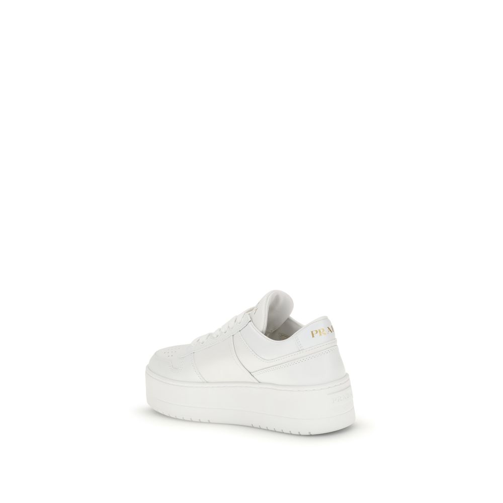 Prada Platform Sneakers White Calfskin Bos Taurus
