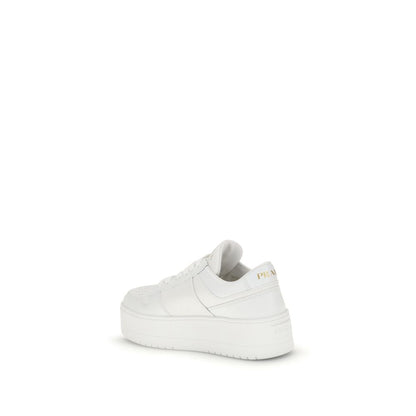 Prada Platform Sneakers White Calfskin Bos Taurus