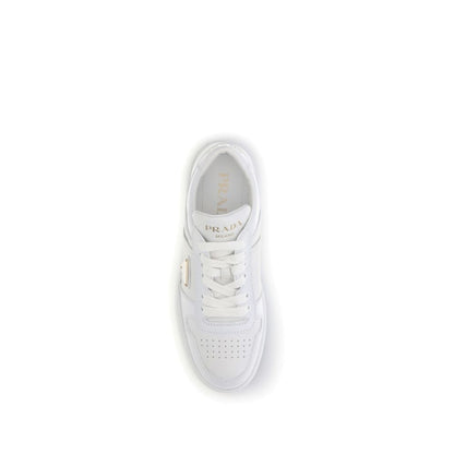 Prada Platform Sneakers White Calfskin Bos Taurus