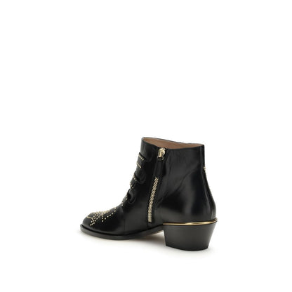 Chloé Botas De Tobillo Susan En Piel De VacunoNegra