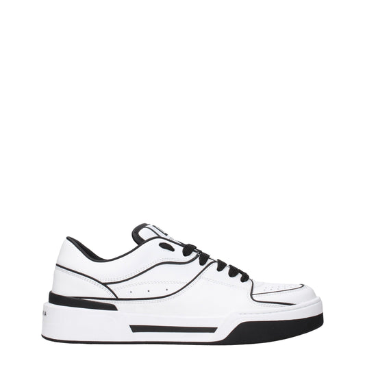 Zapatillas de cuero blancas Dolce & Gabbana