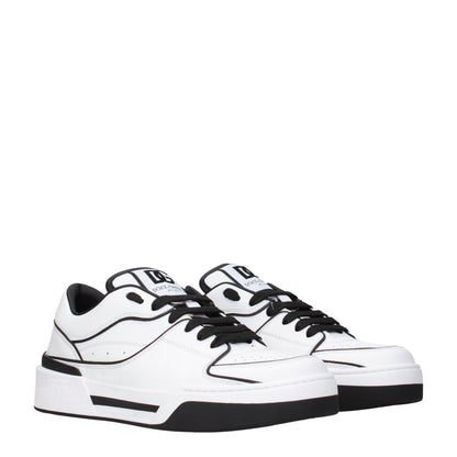 Zapatillas de cuero blancas Dolce & Gabbana
