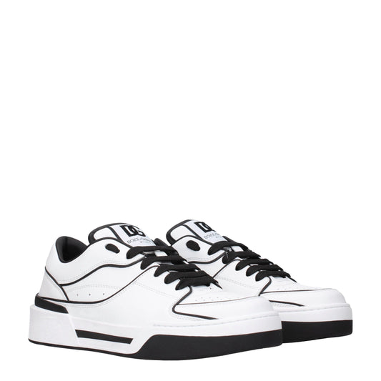 Zapatillas de cuero blancas Dolce & Gabbana