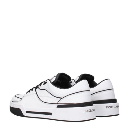 Zapatillas de cuero blancas Dolce & Gabbana