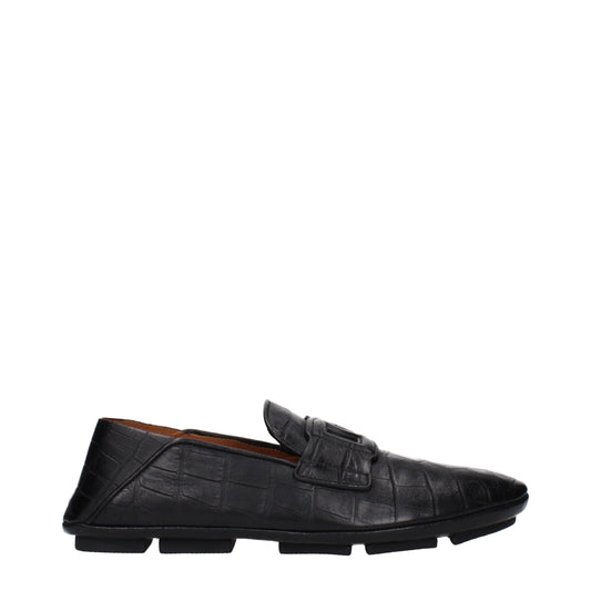 Mocasines Dolce & Gabbana de cuero negro sin cordones