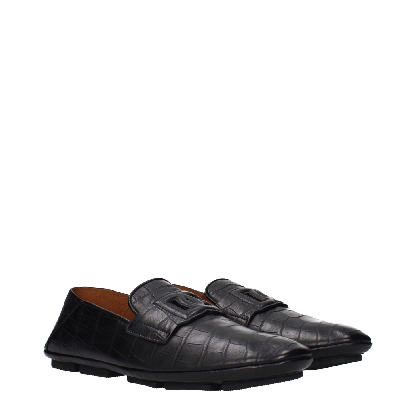 Mocasines Dolce & Gabbana de cuero negro sin cordones