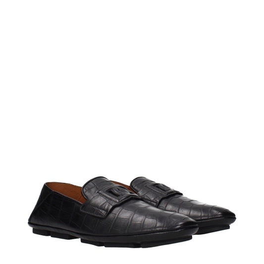 Mocasines Dolce & Gabbana de cuero negro sin cordones