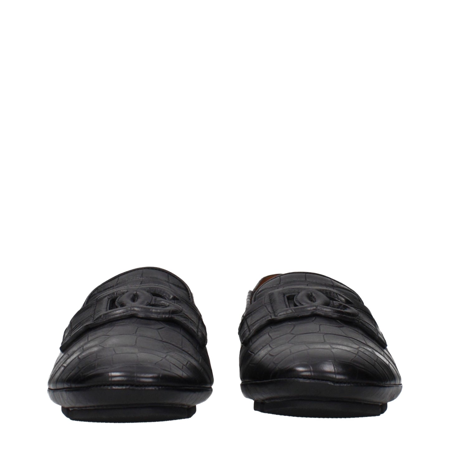 Mocasines Dolce & Gabbana de cuero negro sin cordones