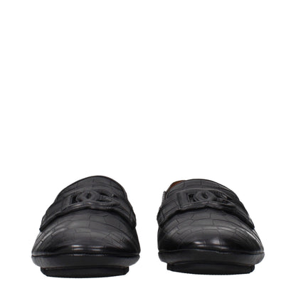 Mocasines Dolce & Gabbana de cuero negro sin cordones