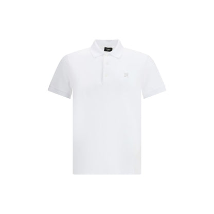 Camisa Polo De Algodón Blanco Fendi Vestimenta