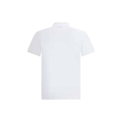 Camisa Polo De Algodón Blanco Fendi Vestimenta