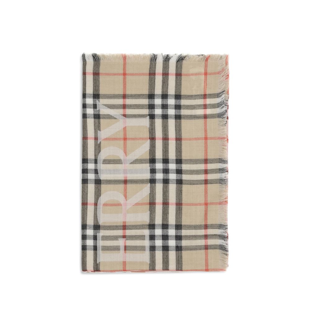 Burberry Beige Wool Scarf - Classic and Timeless Style