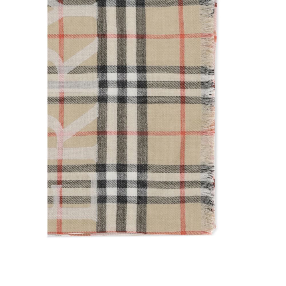 Burberry Beige Wool Scarf - Classic and Timeless Style