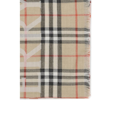 Burberry Beige Wool Scarf - Classic and Timeless Style