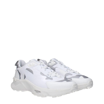 Valentino Garavani White Fabric Sneakers