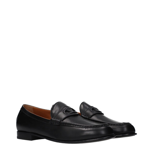 Mocasines sin cordones Valentino Garavani de cuero negro