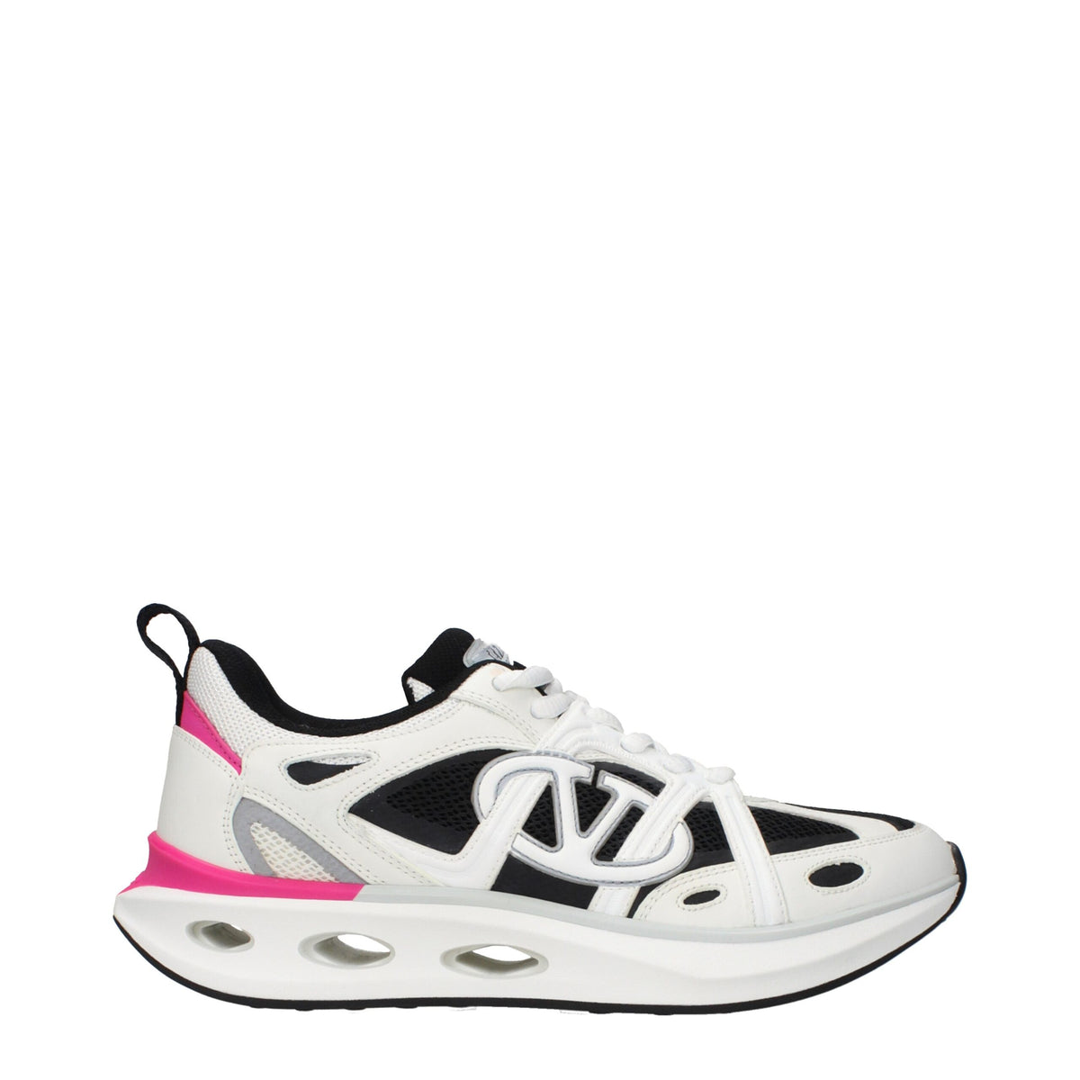 Valentino Garavani Zapatillas Deportivas De Tela Blanca Perfil Atlético