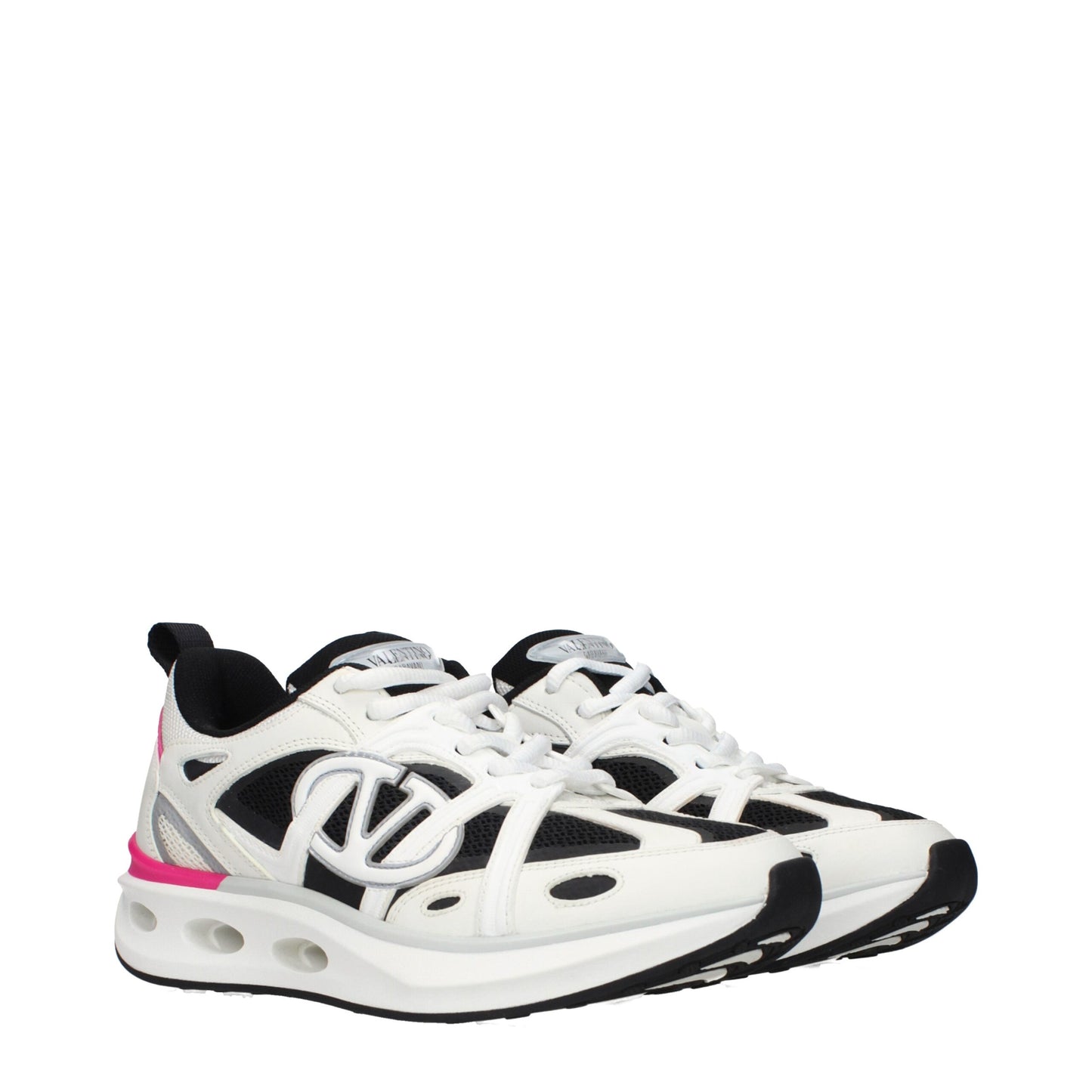 Valentino Garavani Zapatillas Deportivas De Tela Blanca Perfil Atlético