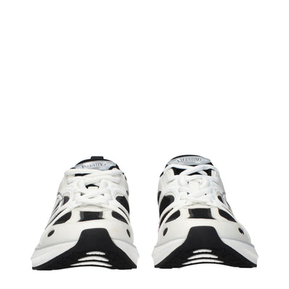 Valentino Garavani Zapatillas Deportivas De Tela Blanca Perfil Atlético