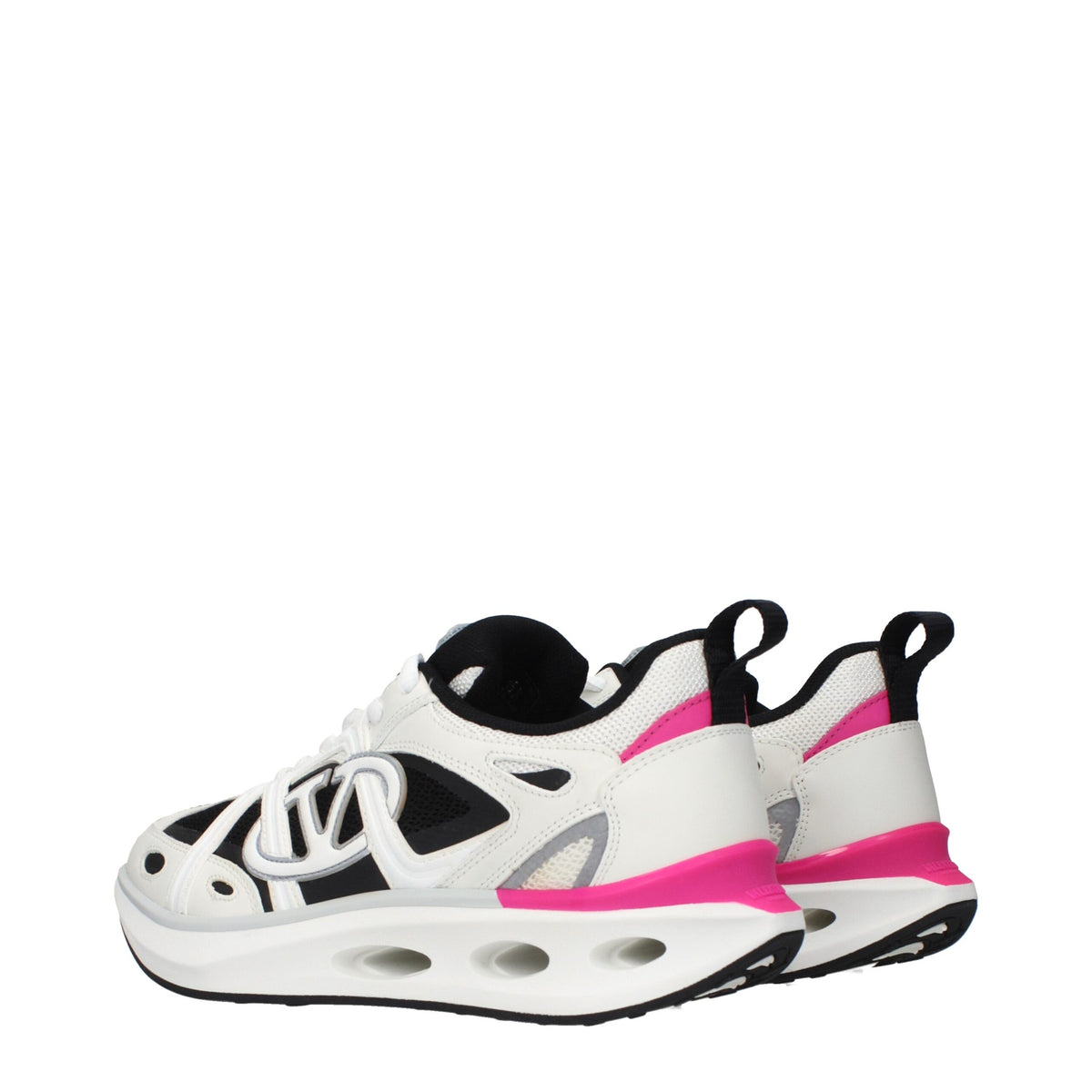 Valentino Garavani Zapatillas Deportivas De Tela Blanca Perfil Atlético