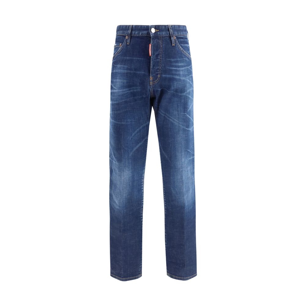 Jeans Dsquared² de algodón azul de corte ajustado