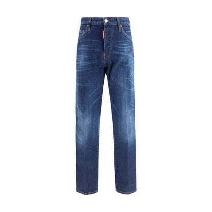 Jeans Dsquared² de algodón azul de corte ajustado