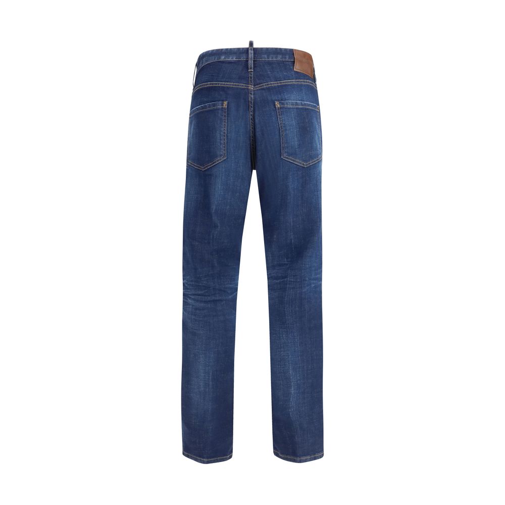 Jeans Dsquared² de algodón azul de corte ajustado