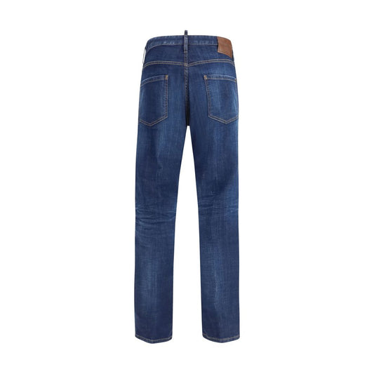 Jeans Dsquared² de algodón azul de corte ajustado