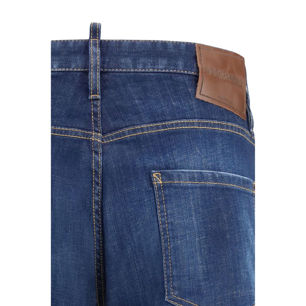 Jeans Dsquared² de algodón azul de corte ajustado