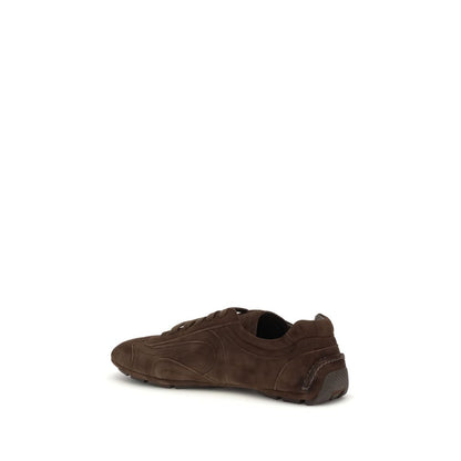 Prada Brown Calf Leather Bos Taurus Trainers