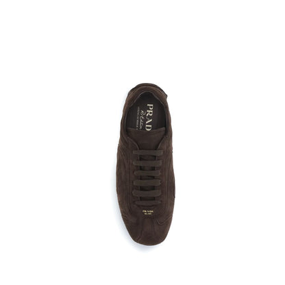 Prada Brown Calf Leather Bos Taurus Trainers