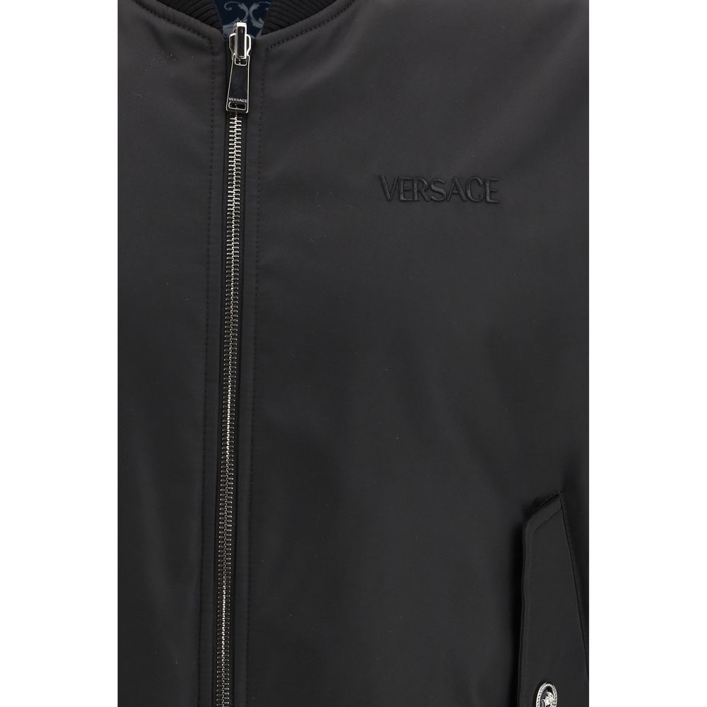 Chaqueta Versace de poliamida negra