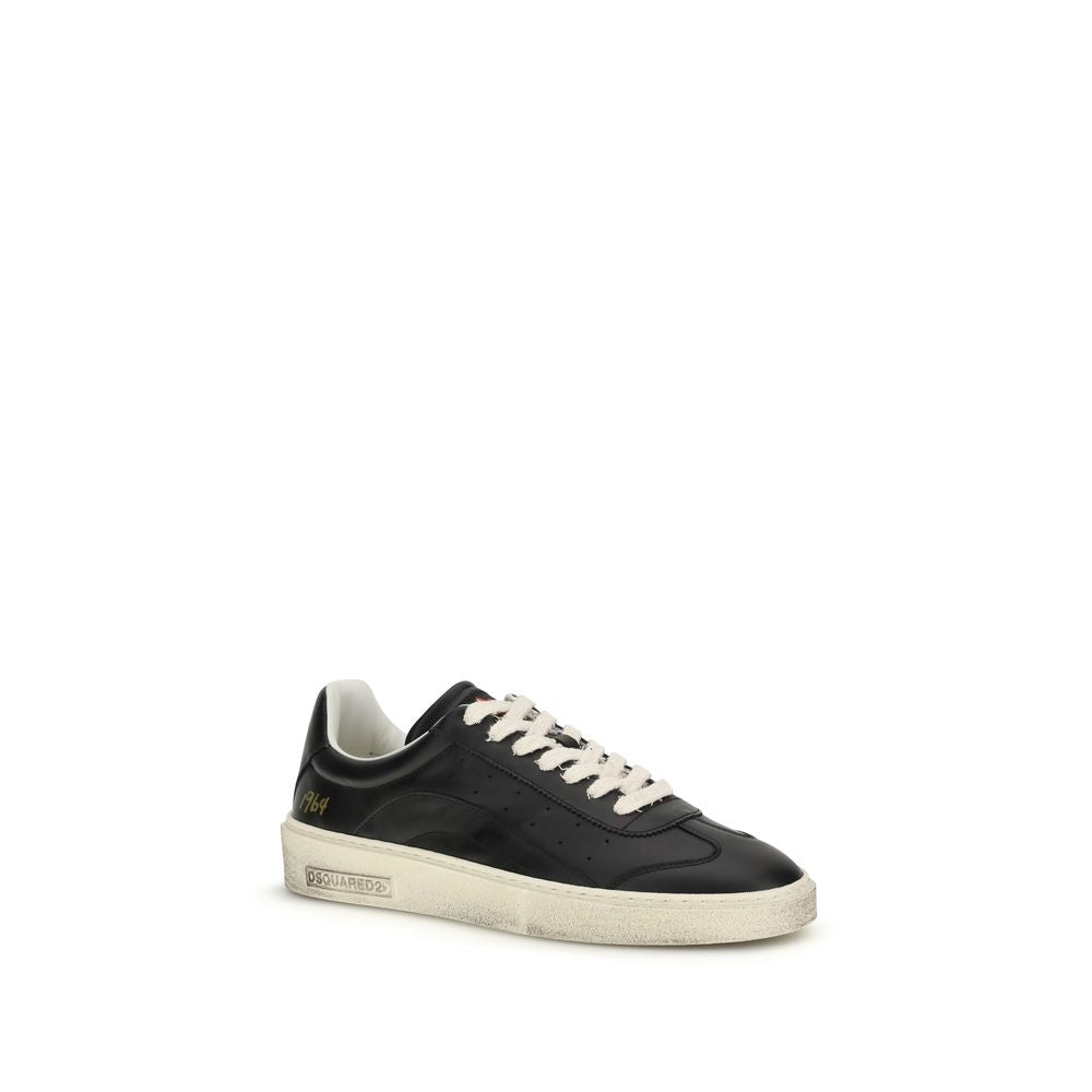 Dsquared² Black Calfskin Bos Taurus Sneakers