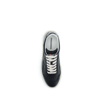 Dsquared² Black Calfskin Bos Taurus Sneakers