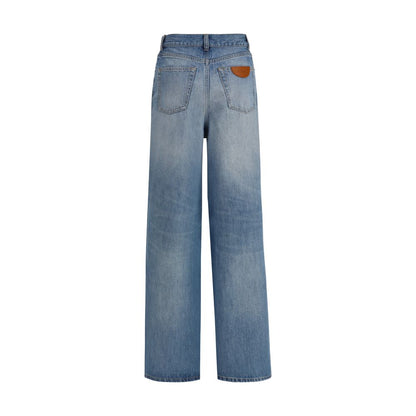 Jean en denim de coton bleu Chloé