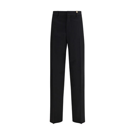 Pantalones de vestir Versace de lana negra Oves Aries