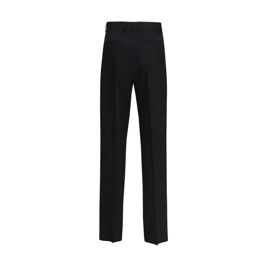Pantalones de vestir Versace de lana negra Oves Aries