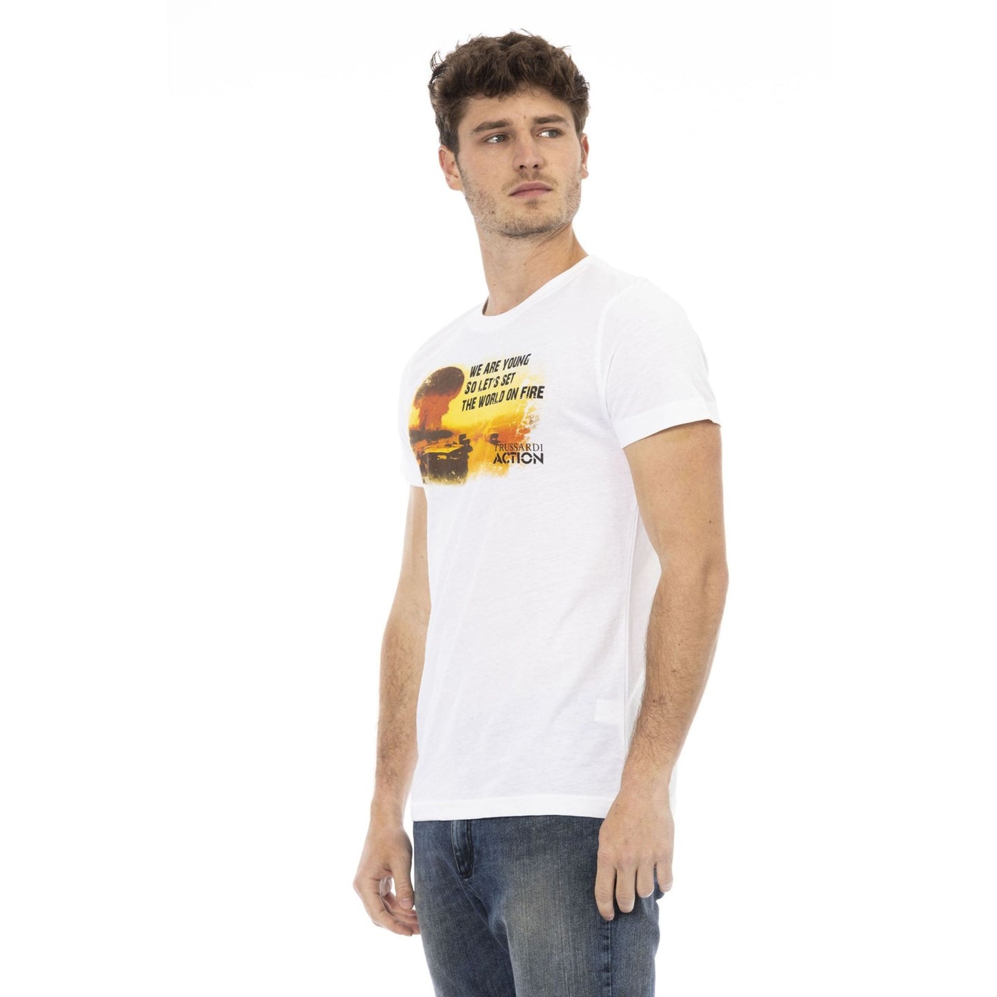 Trussardi Action Men's T-Shirt 90% Cotton
