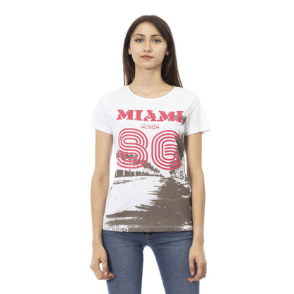 Camiseta de mujer Trussardi Action 90% algodón