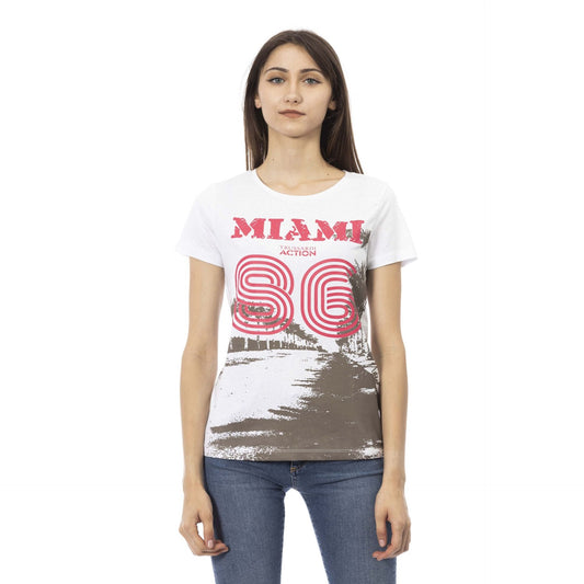 Camiseta de mujer Trussardi Action 90% algodón